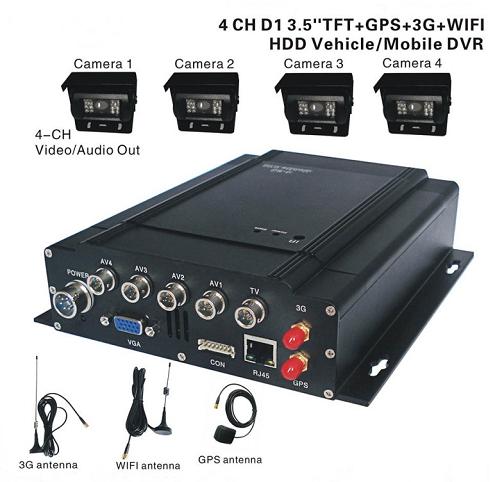 3G HDD Mobile DVR, Wifi /GPS for option 