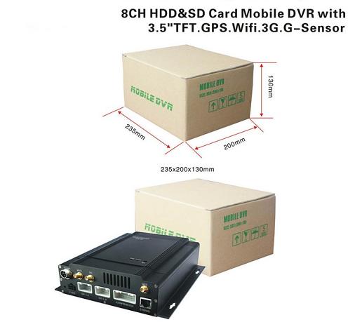 8 Channels Hard Drive Mobile DVR