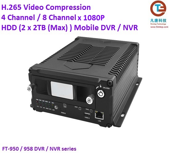 4 Channel 1080p HDD Mobile DVR NVR