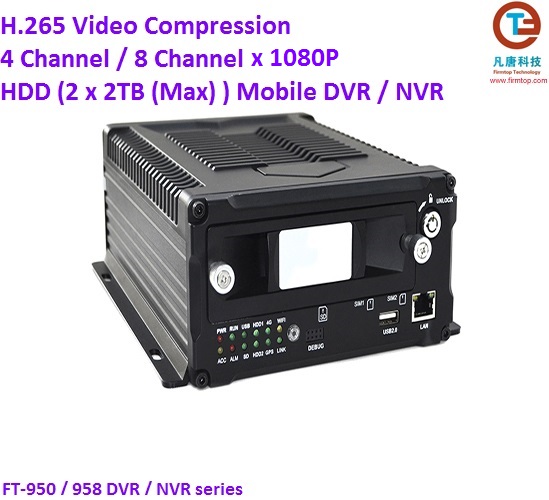 4 Channel 1080p HDD Mobile DVR NVR