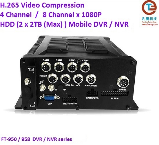 4 Channel 1080p HDD Mobile DVR NVR