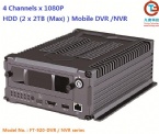 4CH 1080P HDD Mobile DVR